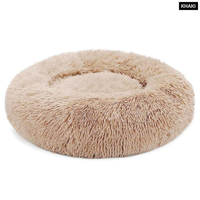 Super Soft Kennel Round Fluffy Warm Sleeping Cushion Mat
