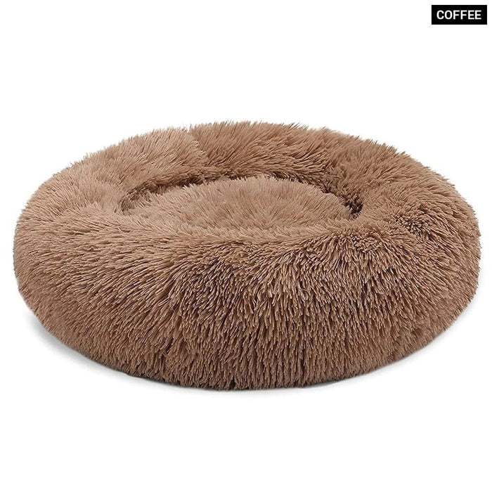 Super Soft Kennel Round Fluffy Warm Sleeping Cushion Mat