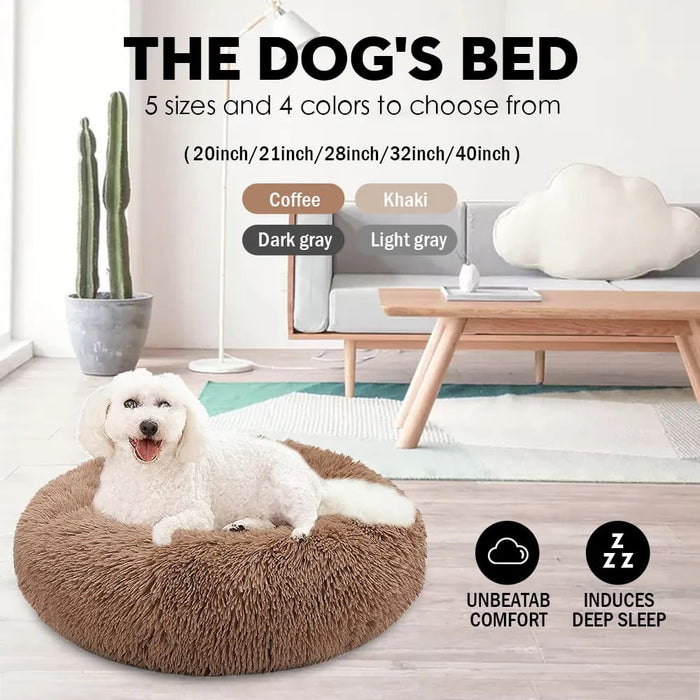 Super Soft Kennel Round Fluffy Warm Sleeping Cushion Mat