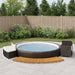 Spa Surround Black Poly Rattan and Solid Wood Acacia Tlxxpk