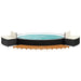 Spa Surround Black Poly Rattan and Solid Wood Acacia Topiobi
