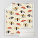Sushi Bed Blanket 3d Printed Watercolour Throw Japanese