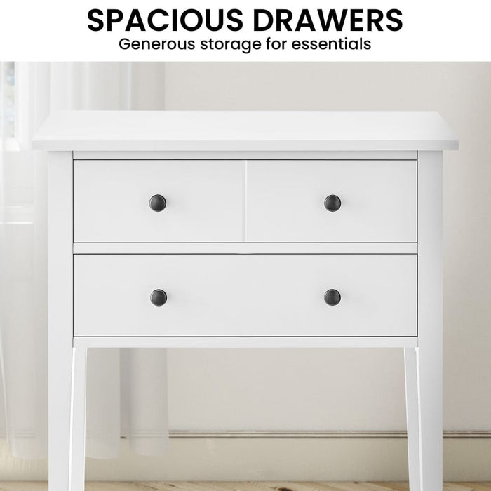 Sven Bedside Table Night Stand - White