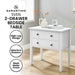 Sven Bedside Table Night Stand - White