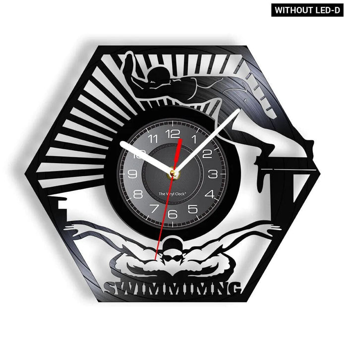 Swimming Vinyl Record Clock