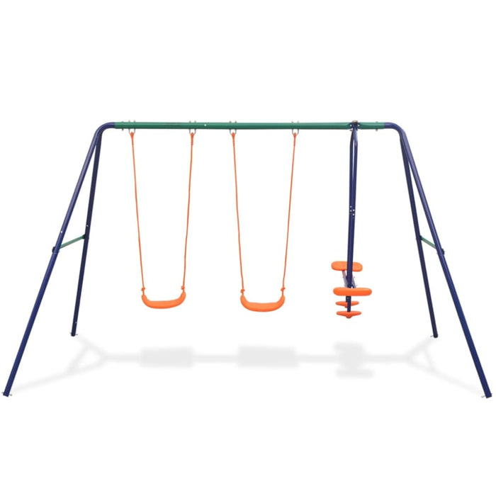 Swing Set with 4 Seats Orange Kotpn