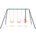 Swing Set with 4 Seats Orange Kotpn