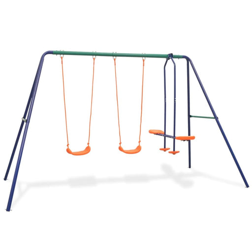 Swing Set with 4 Seats Orange Kotpn