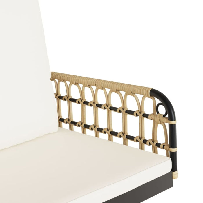 Swing Bench With Cushions 105x58x38 Cm Poly Rattan