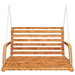 Swing Bench Solid Bent Wood with Teak Finish 126x92x63 Cm