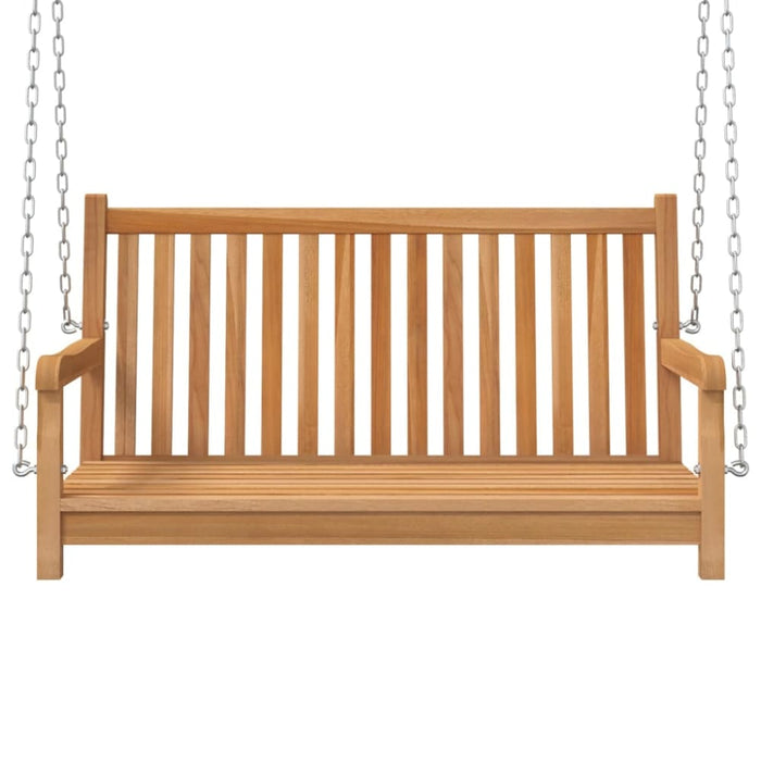 Swing Bench Solid Teak Wood 114x60x64 Cm Tollxn
