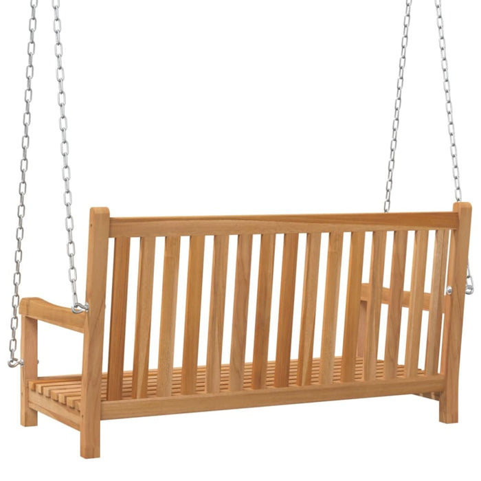 Swing Bench Solid Teak Wood 114x60x64 Cm Tollxn