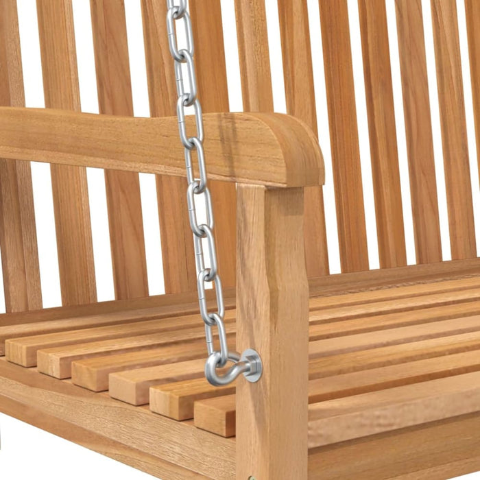 Swing Bench Solid Teak Wood 114x60x64 Cm Tollxn