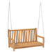 Swing Bench Solid Teak Wood 114x60x64 Cm Tollxn