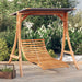 Swing Bed With Canopy Solid Wood Spruce Teak Finish Txbblxb
