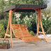 Swing Bed With Canopy Solid Wood Spruce Teak Finish Txbblxl