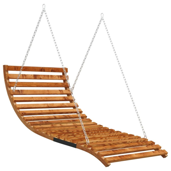 Swing Bed With Canopy Solid Wood Spruce Teak Finish Txbblxl