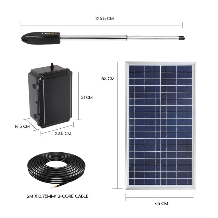 Swing Gate Opener Automatic Full Solar Power Kit Remote