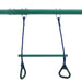 Swing Set with Gymnastic Rings and 4 Seats Steel Kxtop