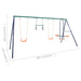 Swing Set with Gymnastic Rings and 4 Seats Steel Kxtop