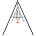 Swing Set with Gymnastic Rings and 4 Seats Steel Kxtop