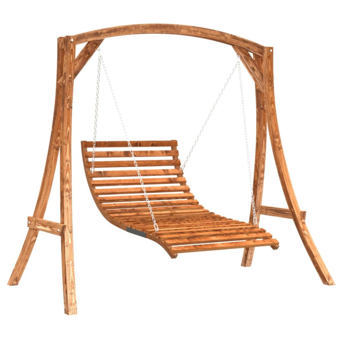 Swing Bed Solid Wood Spruce With Teak Finish Txbblop