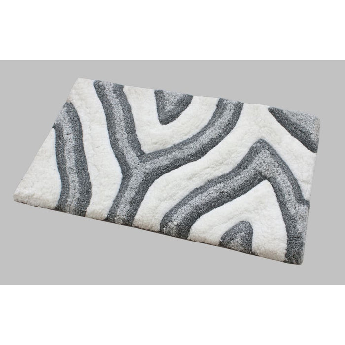 Swirl 3d Design Tufted Soft Pile Bathmat 50x80