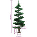 Swirl Christmas Tree with Pot and Leds Green 120 Cm Pvc