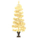 Swirl Christmas Tree with Pot and Leds White 120 Cm Pvc