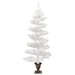 Swirl Christmas Tree with Pot and Leds White 120 Cm Pvc