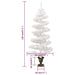 Swirl Christmas Tree with Pot and Leds White 120 Cm Pvc