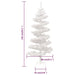 Swirl Christmas Tree with Stand and Leds White 150 Cm Pvc