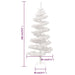 Swirl Christmas Tree with Stand and Leds White 180 Cm Pvc