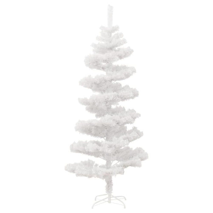 Swirl Christmas Tree with Stand and Leds White 180 Cm Pvc