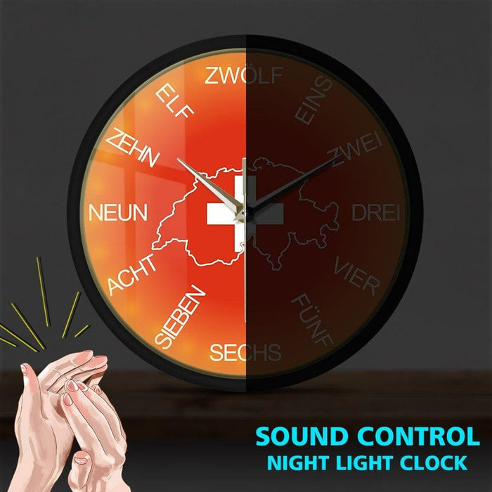 Switzerland Map Patriotic Wall Clock Country Art Home Décor