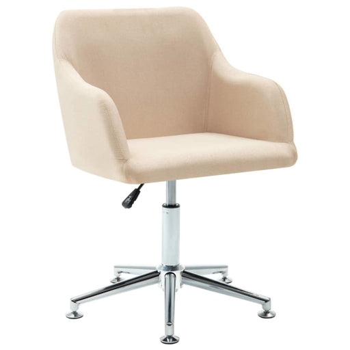 Swivel Dining Chair Cream Fabric Gl226
