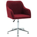 Swivel Dining Chair Wine Red Fabric Gl2219