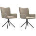 Swivel Dining Chairs 2 Pcs Light Grey Velvet Taanbk