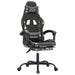 Swivel Gaming Chair With Footrest Black&camouflage Faux