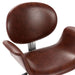 Swivel Office Chair Brown Faux Leather Tbpanxl