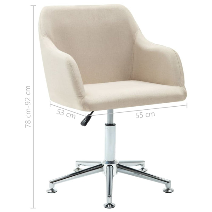 Swivel Office Chair Cream Fabric (283471) Xinpbi