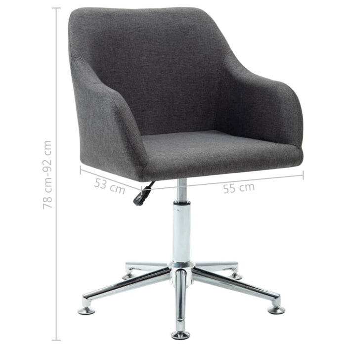 Swivel Office Chair Dark Grey Fabric (283470) Xinpbl