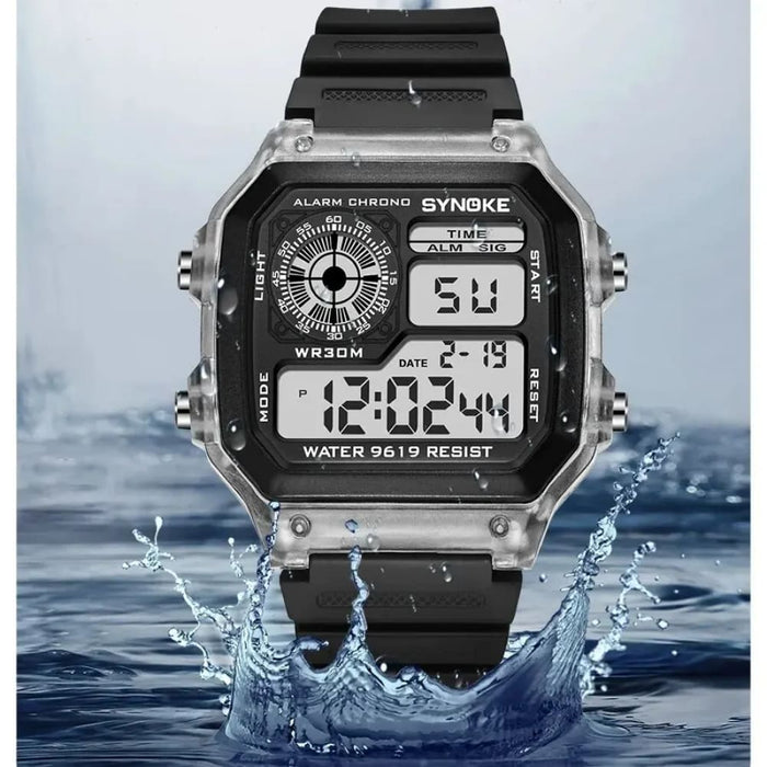 Synoke Mens Sports Chrono Watch Waterproof Multifunctional