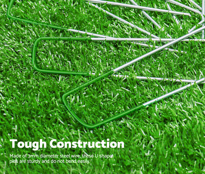 200pcs Synthetic Artificial Grass Pins Fake Lawn Turf Weed Mat U Pegs Weedmat