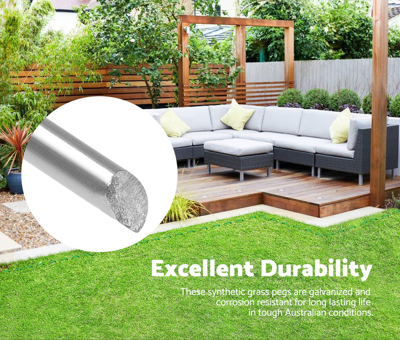 200pcs Synthetic Artificial Grass Pins Fake Lawn Turf Weed Mat U Pegs Weedmat