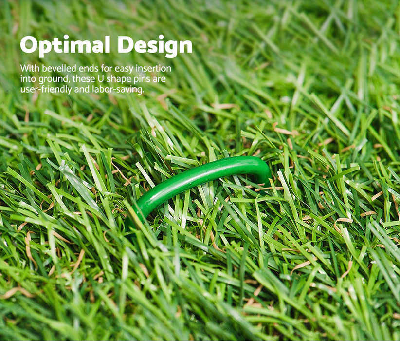 200pcs Synthetic Artificial Grass Pins Fake Lawn Turf Weed Mat U Pegs Weedmat
