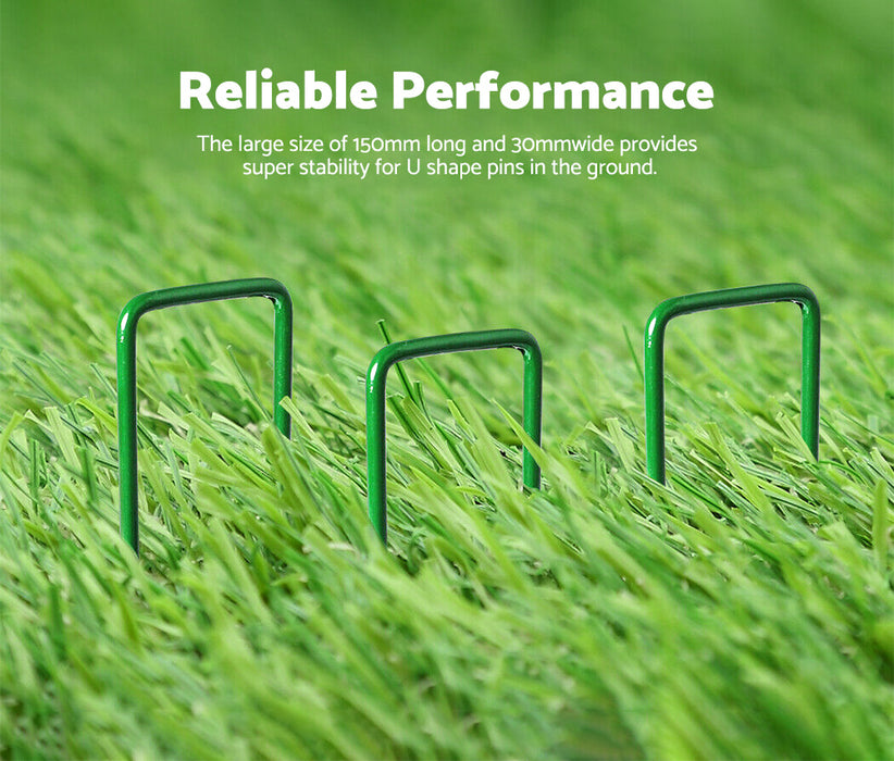 200pcs Synthetic Artificial Grass Pins Fake Lawn Turf Weed Mat U Pegs Weedmat