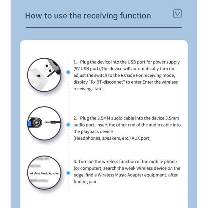 T-13 Bluetooth 5.0 Lcd Digital Display Adapter Receiver