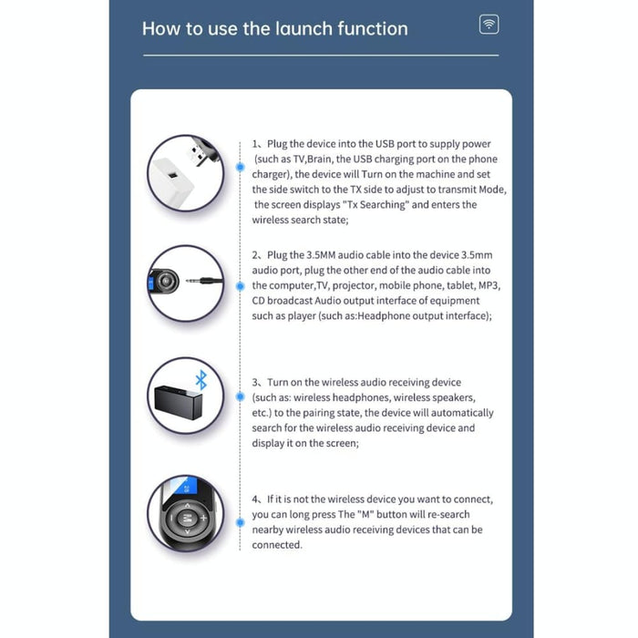 T-13 Bluetooth 5.0 Lcd Digital Display Adapter Receiver