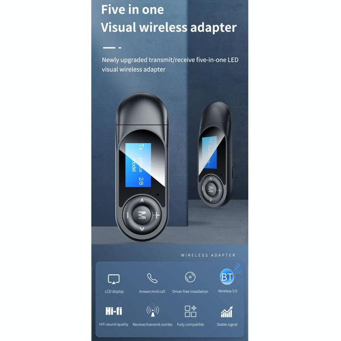T-13 Bluetooth 5.0 Lcd Digital Display Adapter Receiver